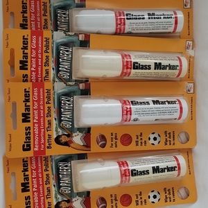 4pk. White Glass Sponge Marker Removable Paint for Glass